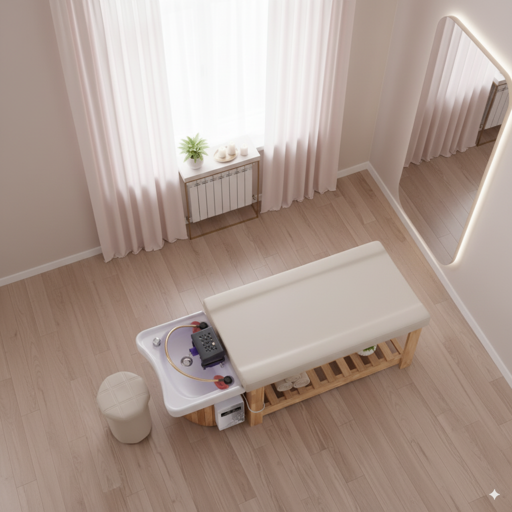 L'Harmonie Zen - Table Head Spa Japonaise en Bois Massif