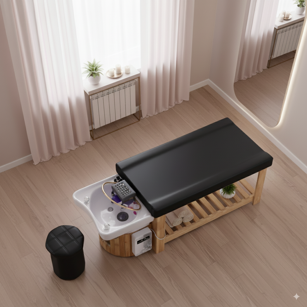 L'Harmonie Zen - Table Head Spa Japonaise en Bois Massif